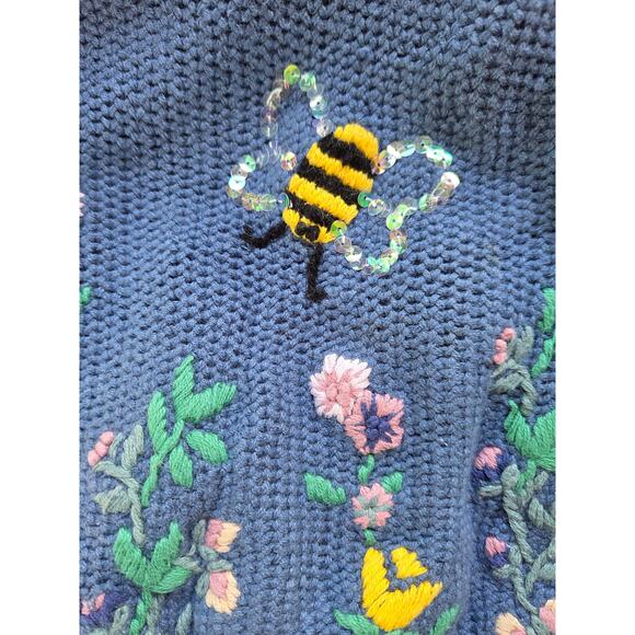 Vintage Quacker Factory Bumble Bee Sequin Embroidered Vest Plus 1X - Picture 4 of 13